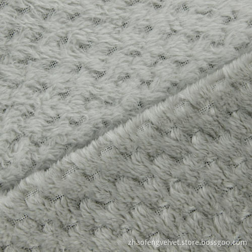 100% Polyester Double Side Jacquard Flannel Blanket Fabric